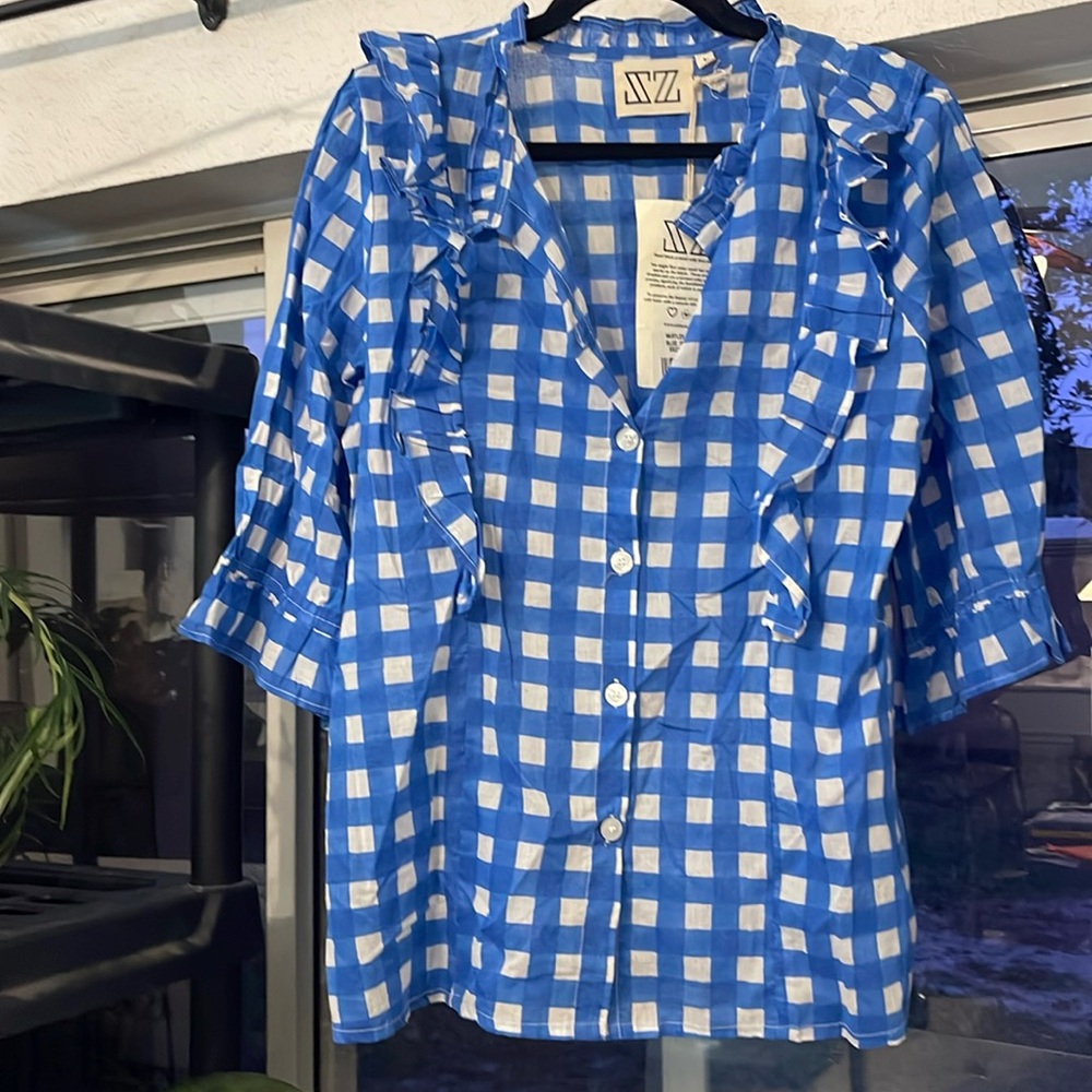 SZ Hand Block printed blouse